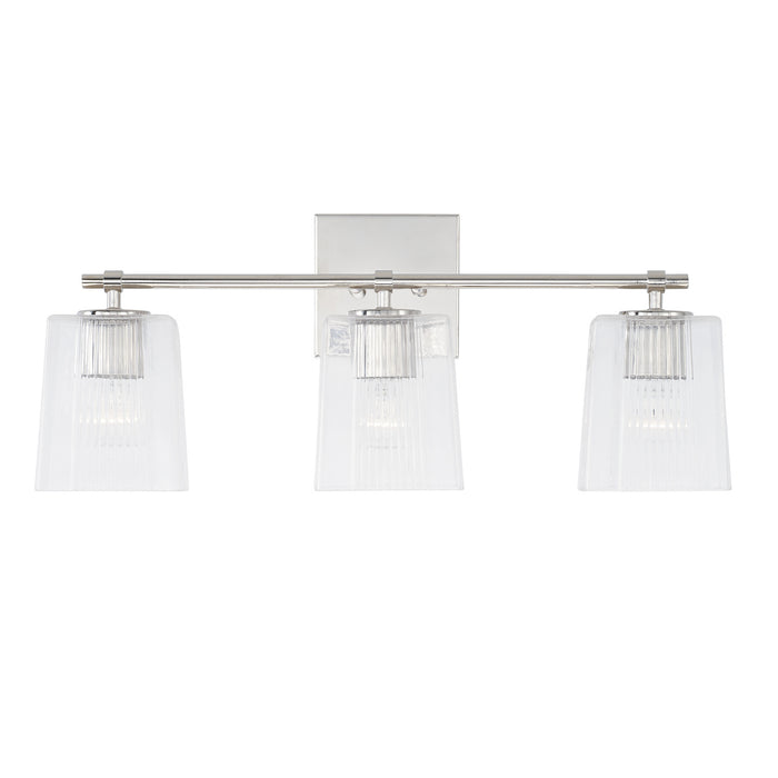 Capital Lighting 141731PN-508 Three Light Vanity, Polished Nickel
