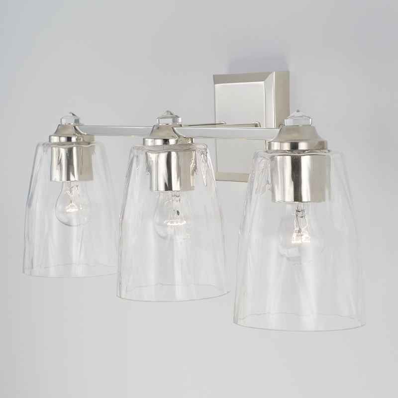 Capital Lighting 141831PN-509 Three Light Vanity, Polished Nickel