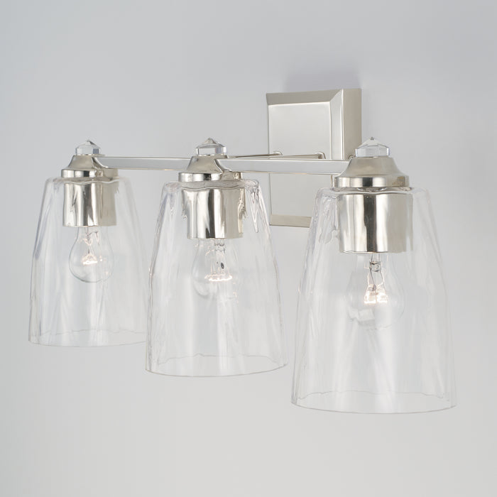 Capital Lighting 141831PN-509 Three Light Vanity, Polished Nickel