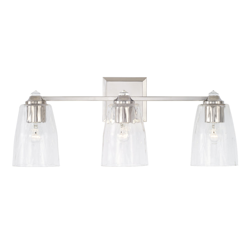 Capital Lighting 141831PN-509 Three Light Vanity, Polished Nickel