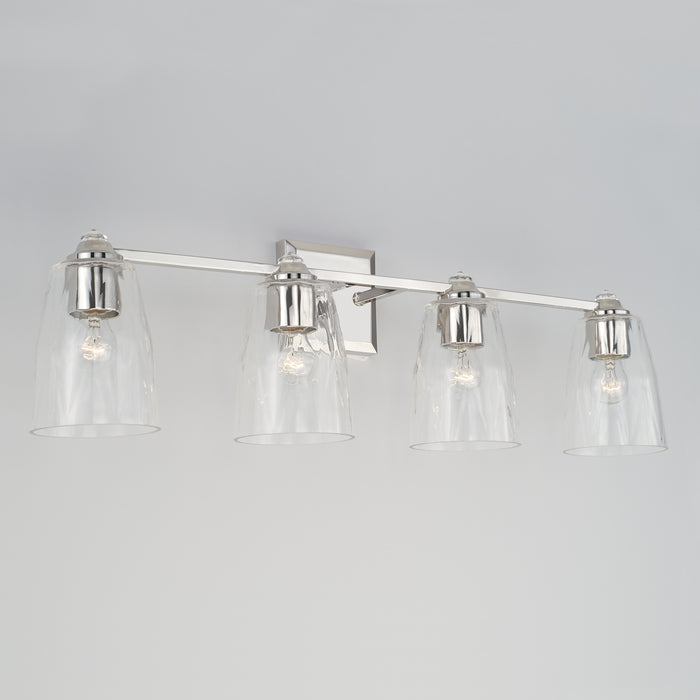 Capital Lighting 141841PN-509 Four Light Vanity, Polished Nickel