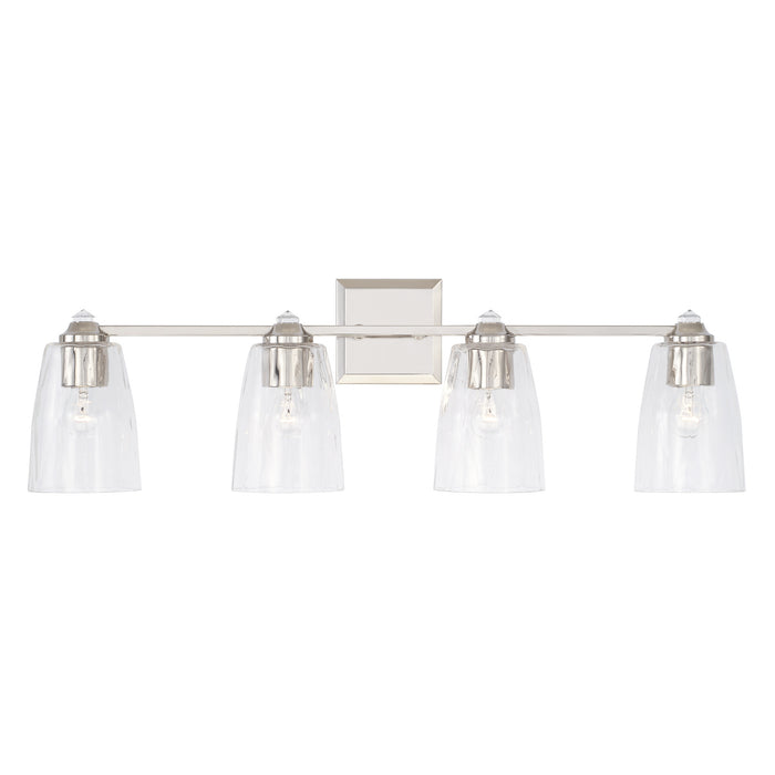 Capital Lighting 141841PN-509 Four Light Vanity, Polished Nickel