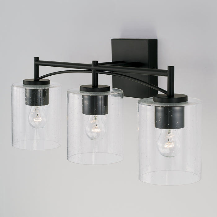 Capital Lighting 142031MB-510 Three Light Vanity, Matte Black