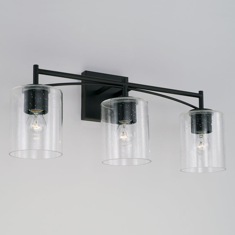 Capital Lighting 142031MB-510 Three Light Vanity, Matte Black