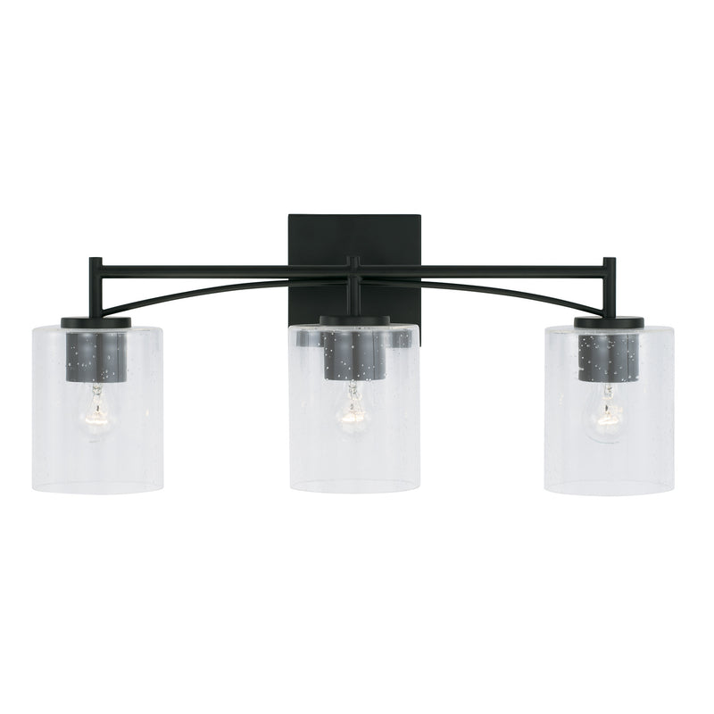 Capital Lighting 142031MB-510 Three Light Vanity, Matte Black
