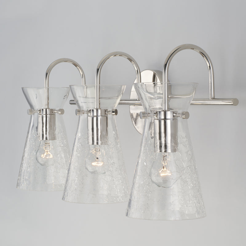 Capital Lighting 142431PN Three Light Vanity, Polished Nickel
