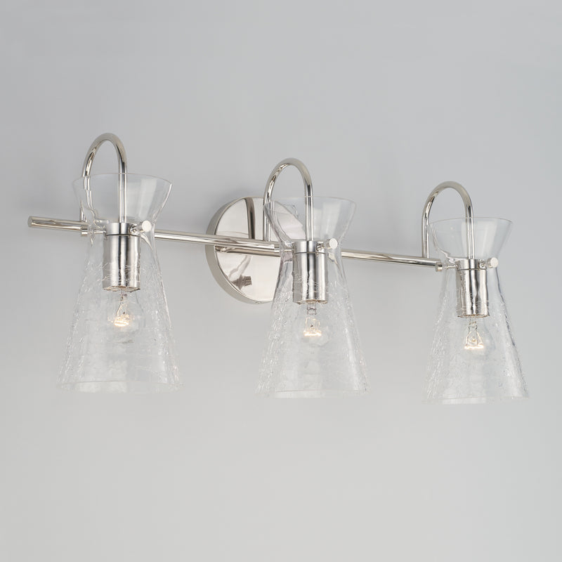 Capital Lighting 142431PN Three Light Vanity, Polished Nickel