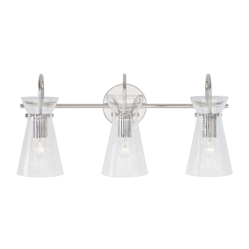 Capital Lighting 142431PN Three Light Vanity, Polished Nickel