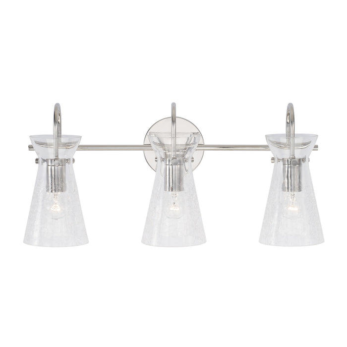 Capital Lighting 142431PN Three Light Vanity, Polished Nickel