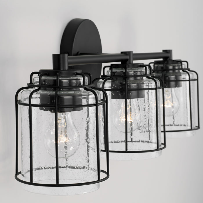 Capital Lighting 142931MB-516 Three Light Vanity, Matte Black