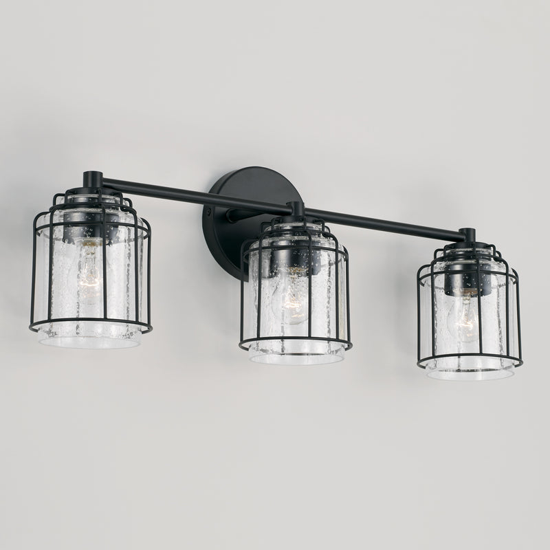 Capital Lighting 142931MB-516 Three Light Vanity, Matte Black