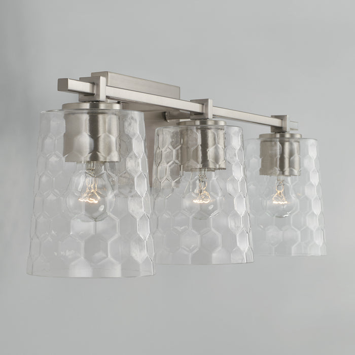 Capital Lighting 143531BN-517 Three Light Vanity, Brushed Nickel