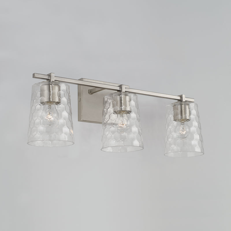 Capital Lighting 143531BN-517 Three Light Vanity, Brushed Nickel