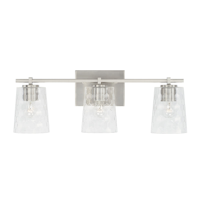 Capital Lighting 143531BN-517 Three Light Vanity, Brushed Nickel
