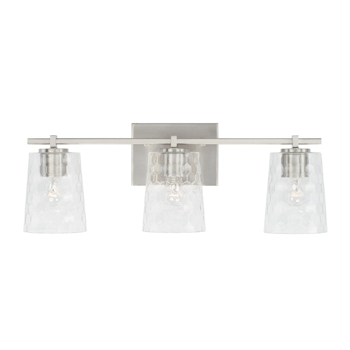 Capital Lighting 143531BN-517 Three Light Vanity, Brushed Nickel