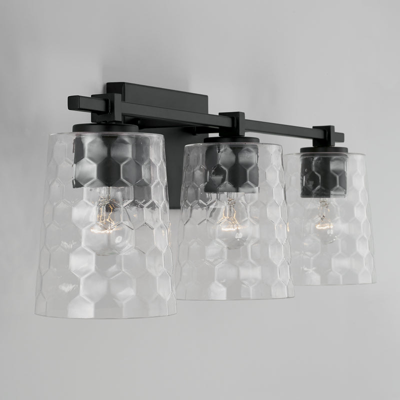 Capital Lighting 143531MB-517 Three Light Vanity, Matte Black