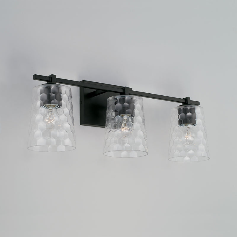 Capital Lighting 143531MB-517 Three Light Vanity, Matte Black