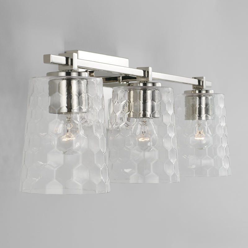 Capital Lighting 143531PN-517 Three Light Vanity, Polished Nickel
