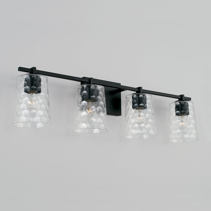 Capital Lighting 143541MB-517 Four Light Vanity, Matte Black
