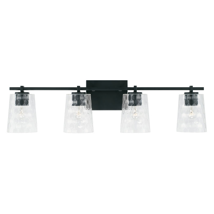 Capital Lighting 143541MB-517 Four Light Vanity, Matte Black