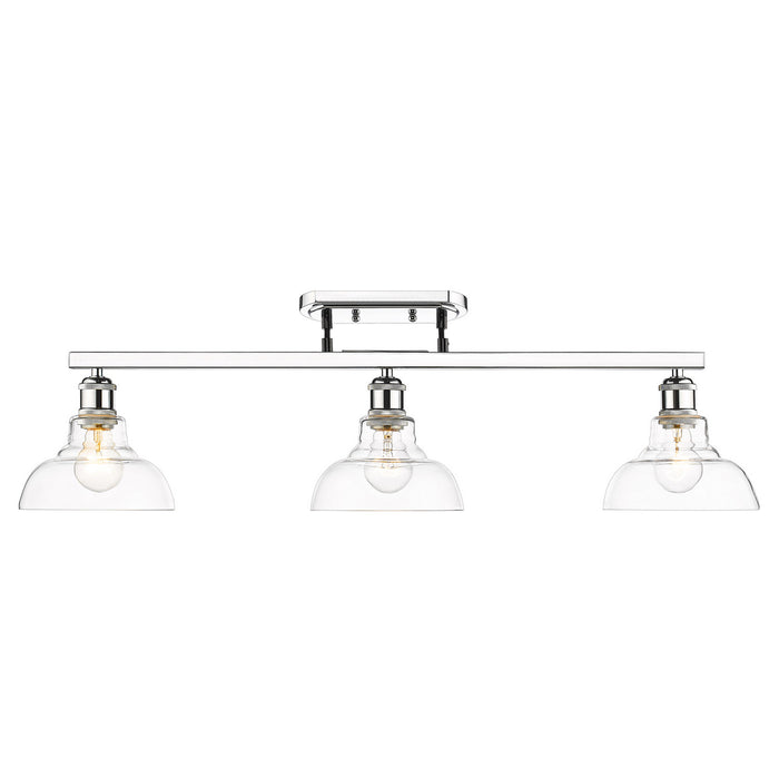 Golden 0305-3SF CH-CLR Three Light Semi-Flush Mount, Chrome