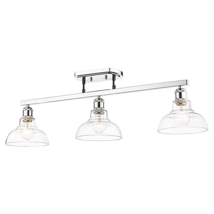 Golden 0305-LP CH-CLR Three Light Linear Pendant, Chrome