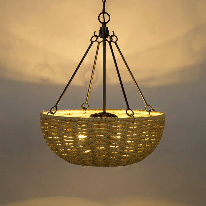 Golden 1073-4P BLK Four Light Pendant, Matte Black