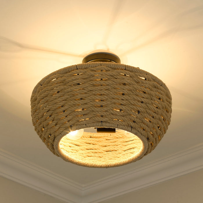 Golden 1073-SF BLK Three Light Semi-Flush Mount, Matte Black