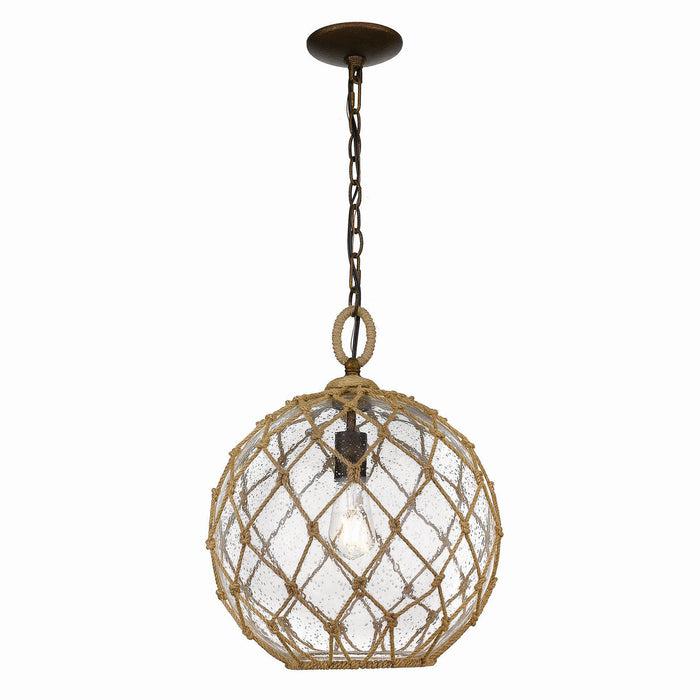 Golden 1092-M BC-SD One Light Pendant, Burnished Chestnut
