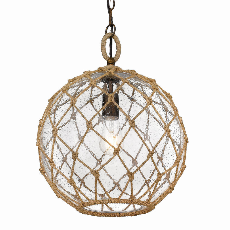 Golden 1092-M BC-SD One Light Pendant, Burnished Chestnut