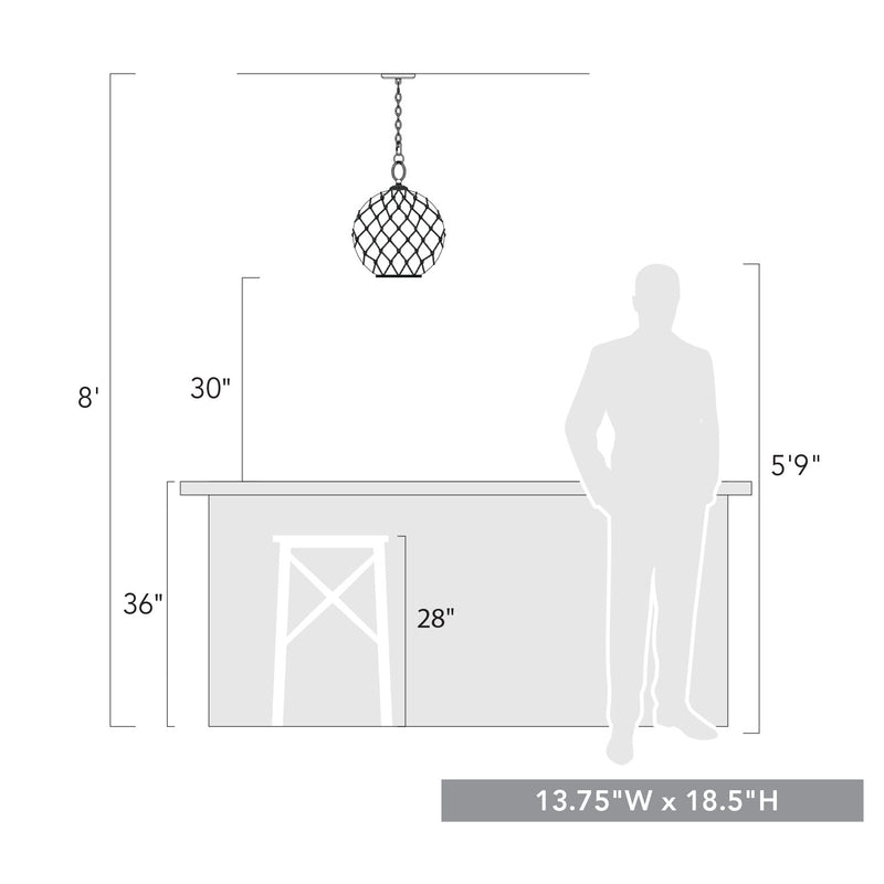 Golden 1092-M BC-SD One Light Pendant, Burnished Chestnut