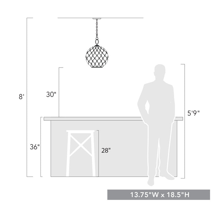 Golden 1092-M BC-SD One Light Pendant, Burnished Chestnut
