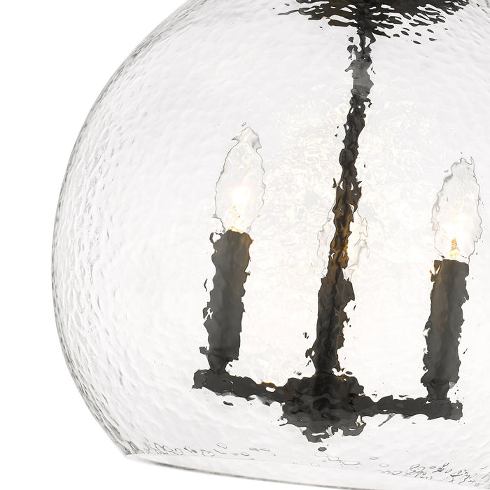Golden 1094-3P BLK-HCG Three Light Pendant, Matte Black