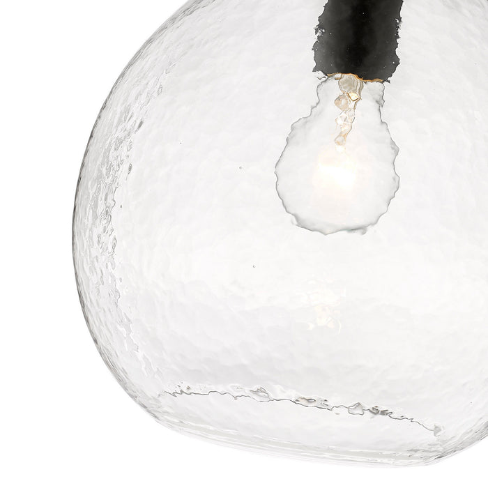 Golden 1094-S BLK-HCG One Light Pendant, Matte Black