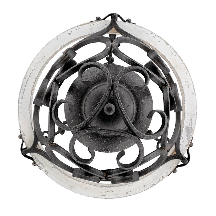Golden 1821-3P ABI-CDW Three Light Pendant, Antique Black Iron
