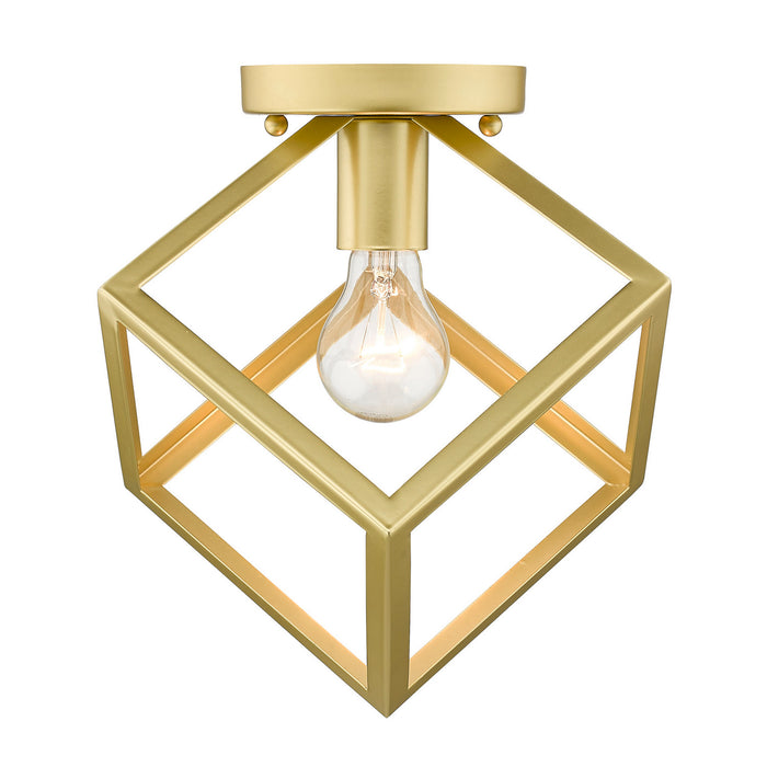 Golden 2086-FM OG One Light Flush Mount, Olympic Gold