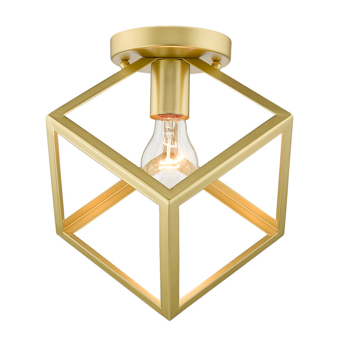 Golden 2086-FM OG One Light Flush Mount, Olympic Gold