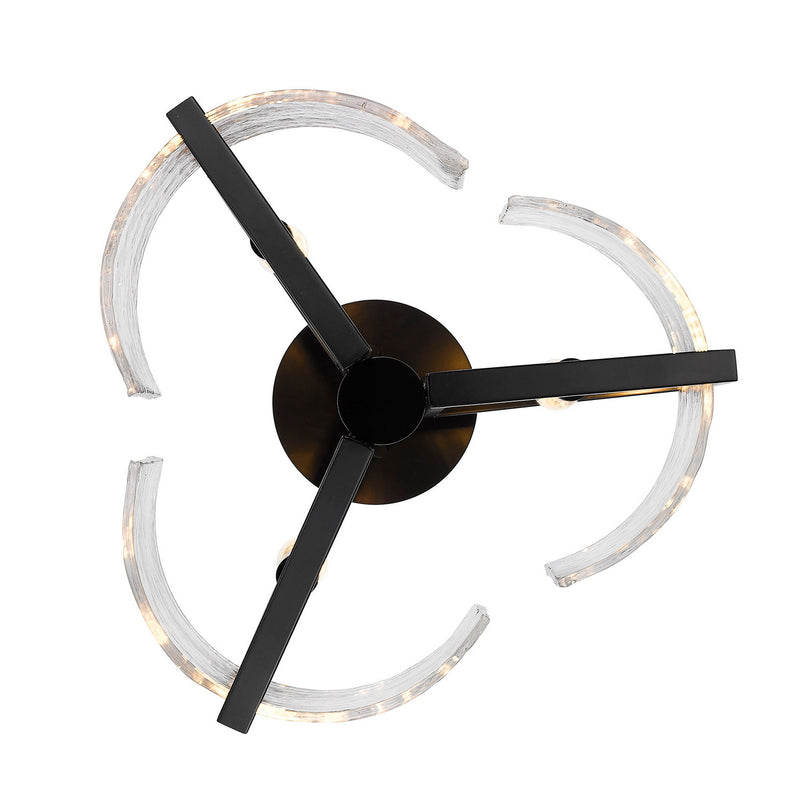 Golden 3162-3P BLK-HWG Three Light Pendant, Matte Black