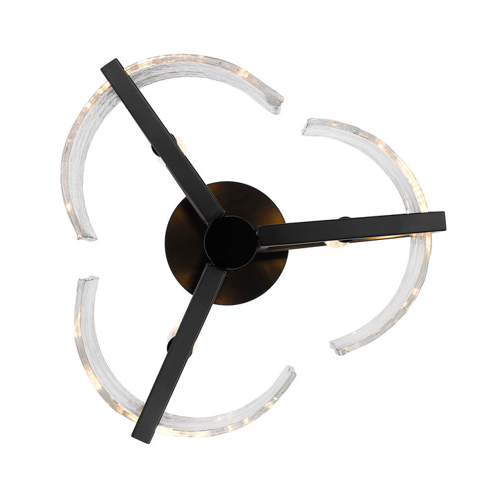 Golden 3162-3P BLK-HWG Three Light Pendant, Matte Black