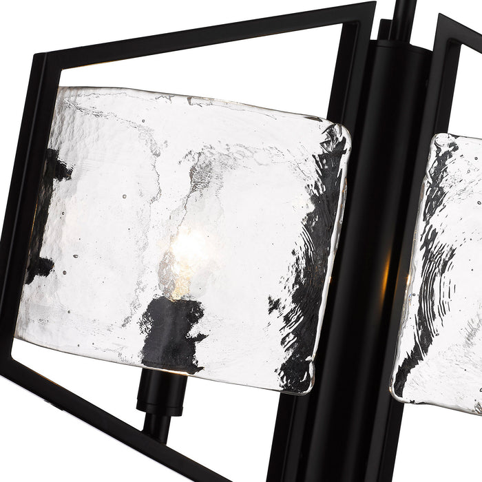 Golden 3162-3P BLK-HWG Three Light Pendant, Matte Black