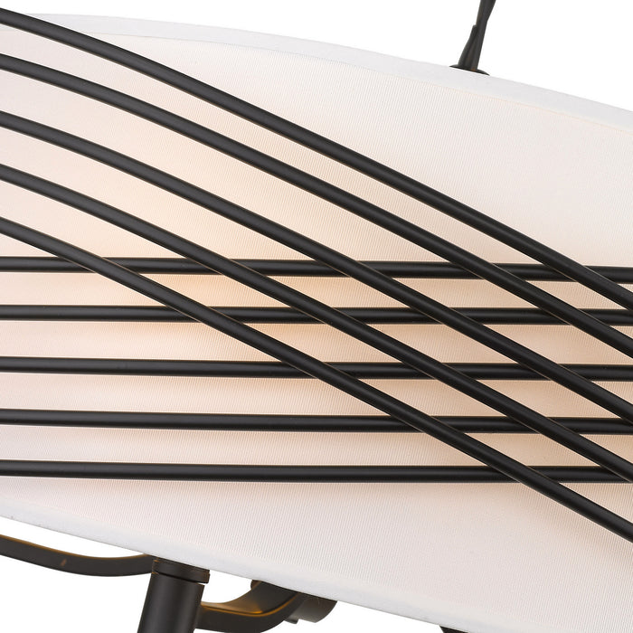Golden 5516-5 BLK-MWS Five Light Chandelier, Matte Black