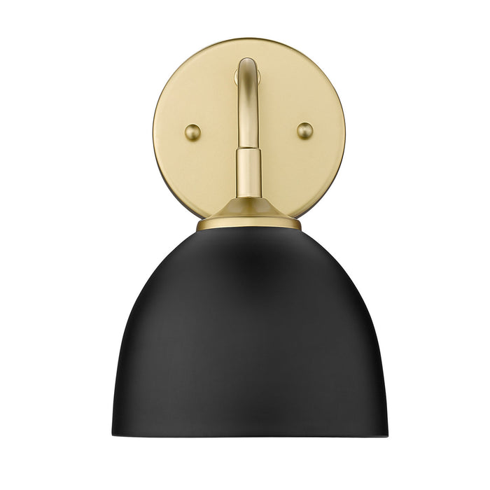Golden 6956-1W OG-BLK One Light Wall Sconce, Olympic Gold