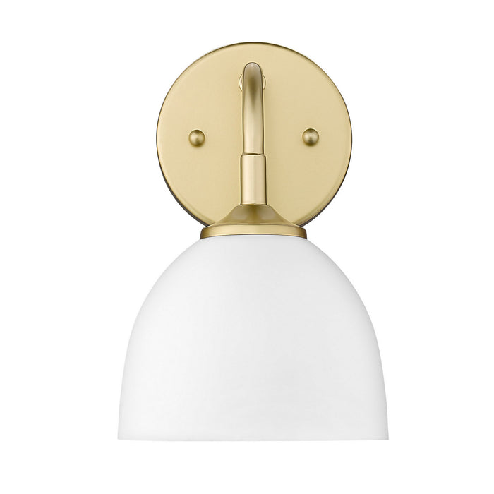 Golden 6956-1W OG-WHT One Light Wall Sconce, Olympic Gold