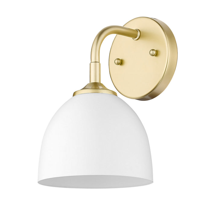 Golden 6956-1W OG-WHT One Light Wall Sconce, Olympic Gold