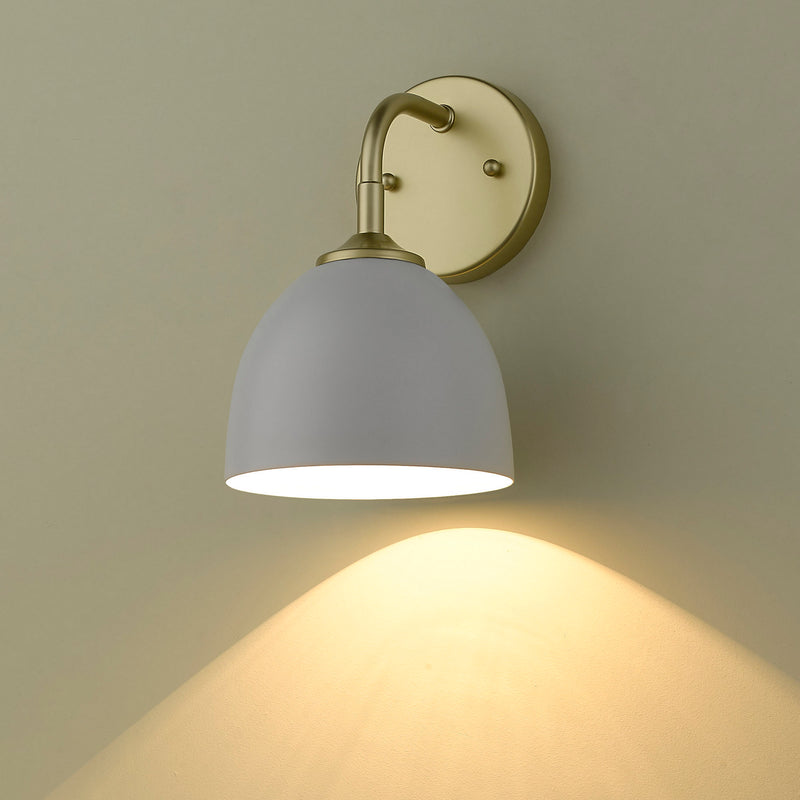 Golden 6956-1W OG-WHT One Light Wall Sconce, Olympic Gold