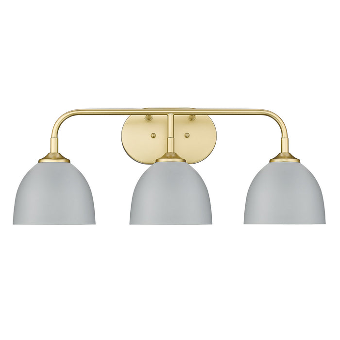 Golden 6956-BA3 OG-MGY Three Light Bath Vanity, Olympic Gold