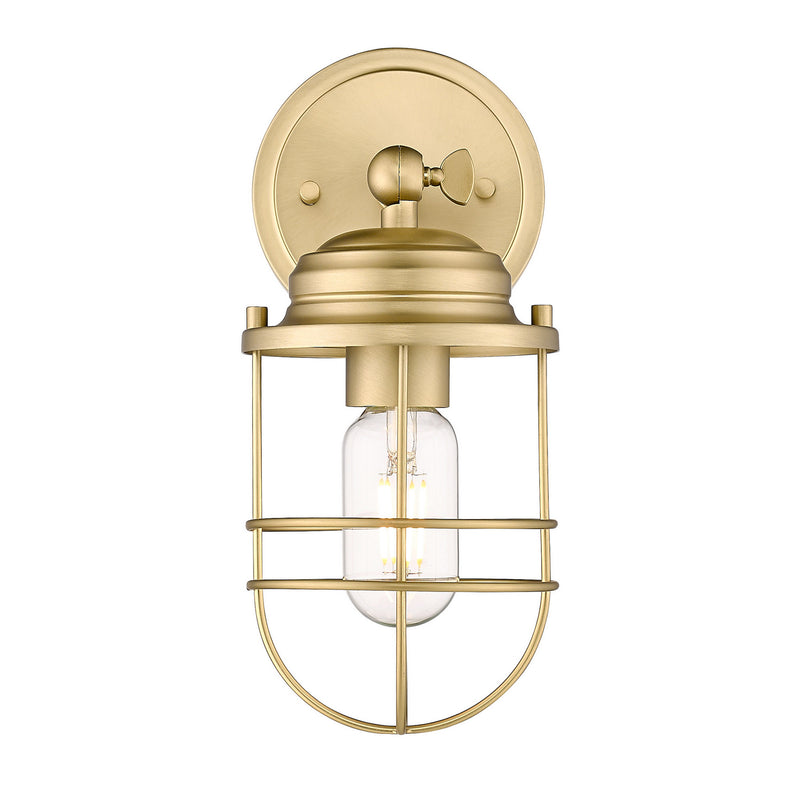 Golden 9808-1W BCB One Light Wall Sconce, Brushed Champagne Bronze