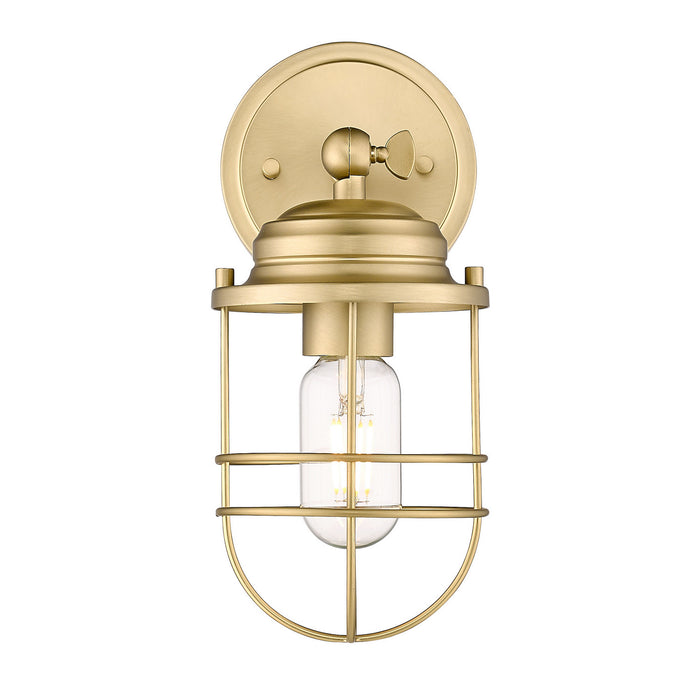Golden 9808-1W BCB One Light Wall Sconce, Brushed Champagne Bronze