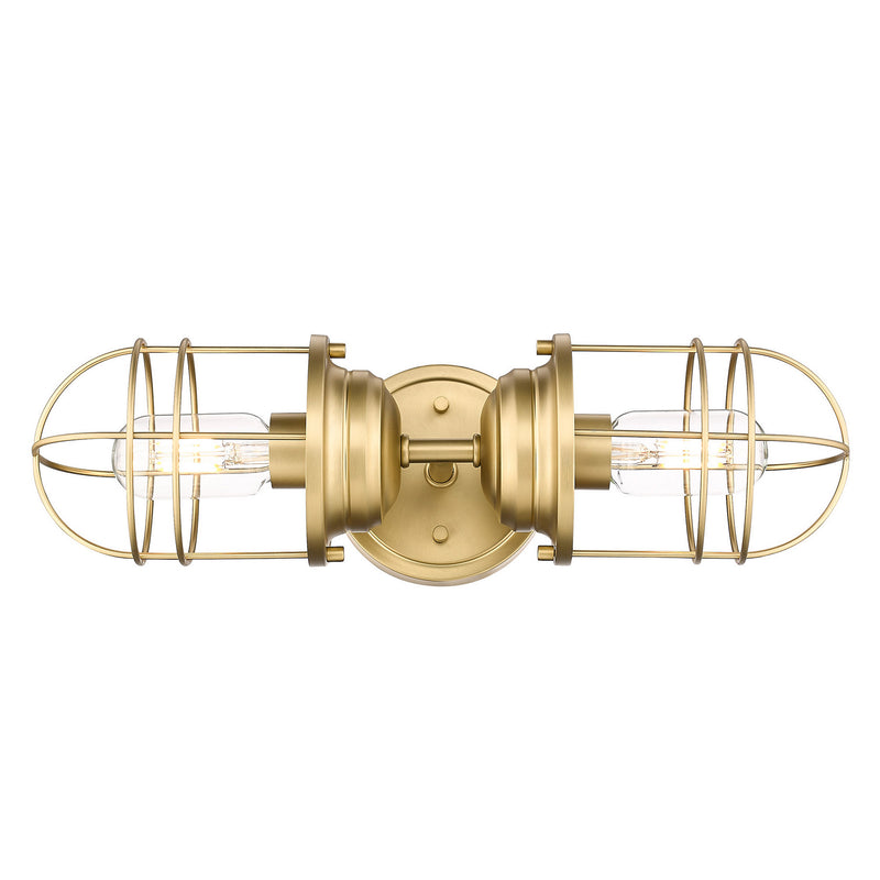 Golden 9808-2W BCB Two Light Wall Sconce, Brushed Champagne Bronze