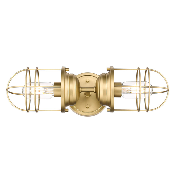 Golden 9808-2W BCB Two Light Wall Sconce, Brushed Champagne Bronze
